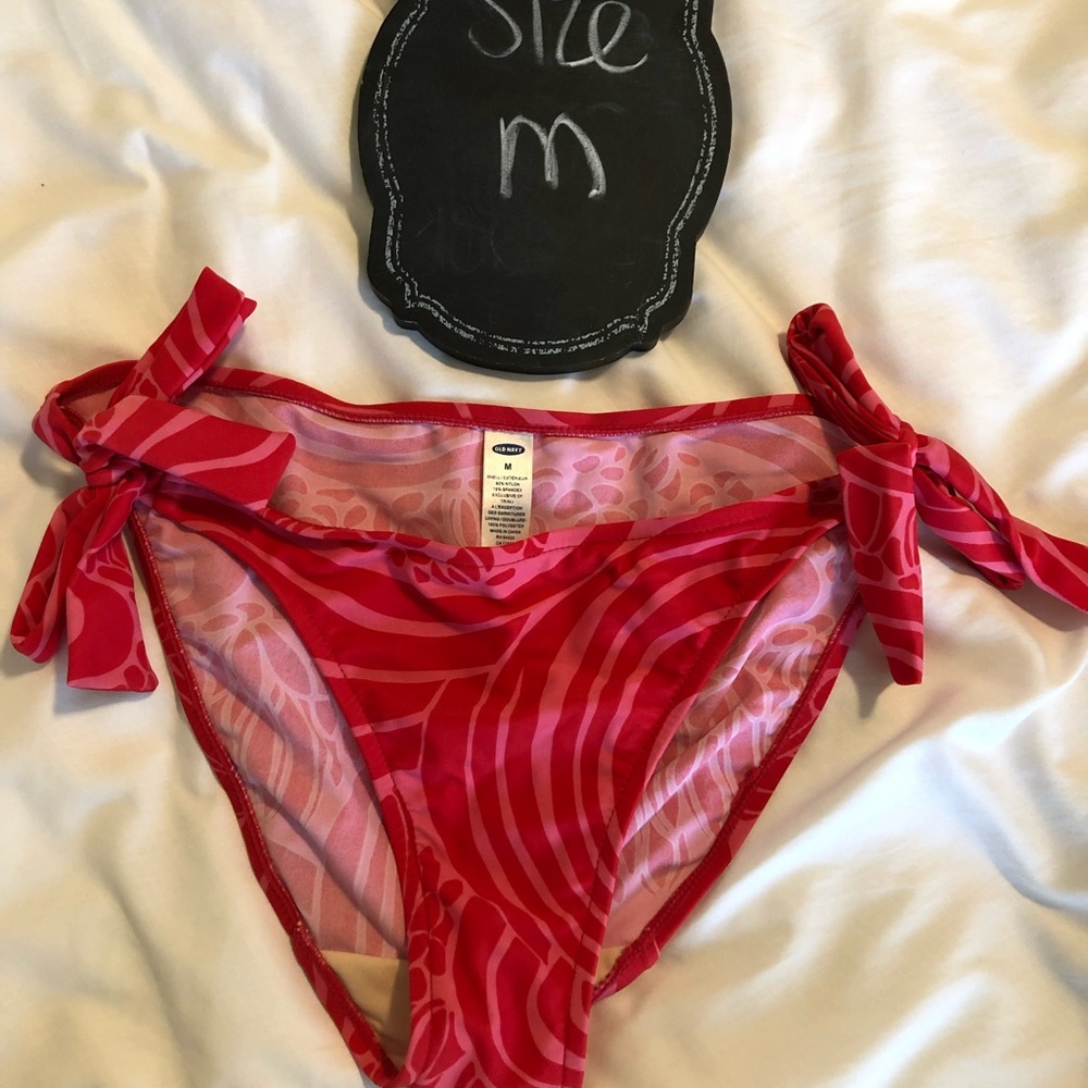 Old Navy Red Swirl Bikini Bottoms